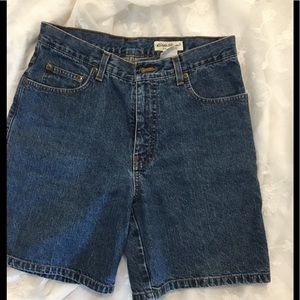 Eddie Bauer high rise denim jean shorts 6 jeans